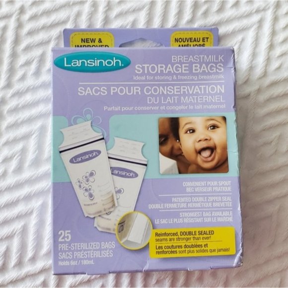 Lansinoh Storage Bags for freezing Breastmīlk- Pre-Sterilized Bags- 25 p… - Picture 11 of 11